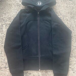 Lululemon Scuba black Zip-Up Hoodie with Logo